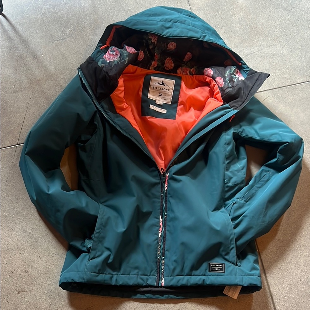 Billabong Teal and Orange Outerwear